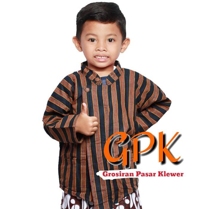 Gambar Baju Surjan Lurik / Baju Lurik Jawa / Baju Lurik Tradisional Anak & Dewasa dari Grosir Pasar Klewer Solo Kota Surakarta 4 Tokopedia