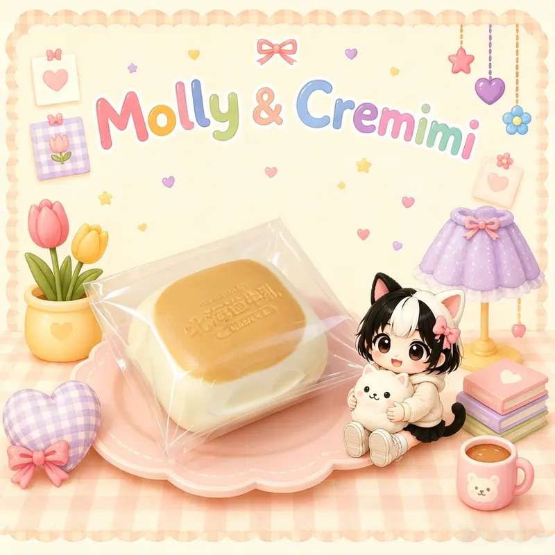 CRAZYGUGUスクイーズ Molly&Cremimiミルクケーキセット Molly & Cremimi ウォーターバッファロー ミルクケーキ 水の勢いで