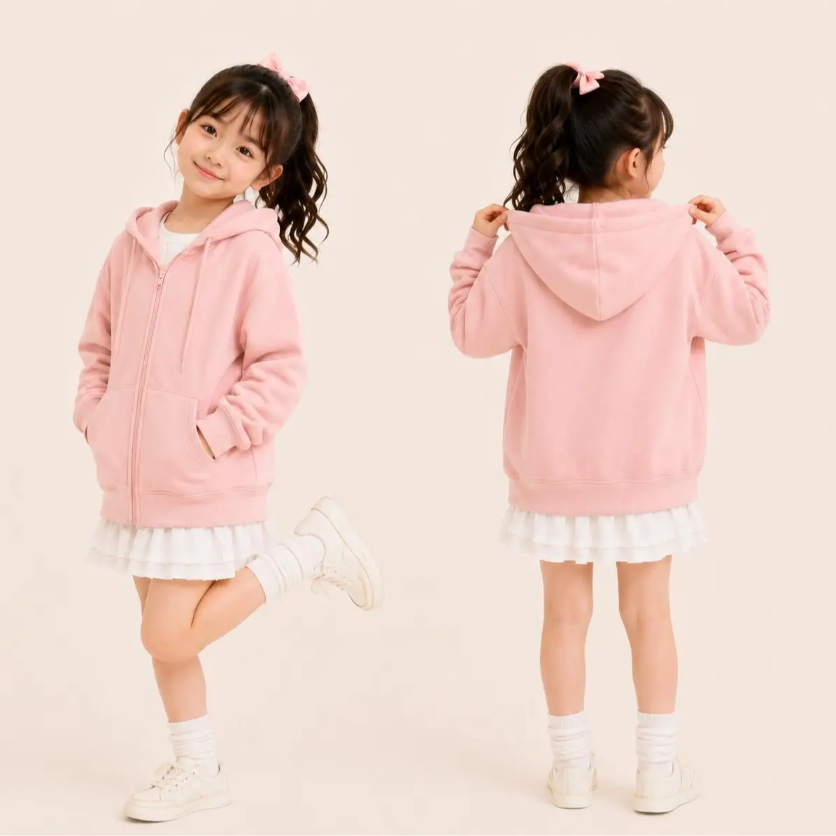 BEXLEY Hoodie Zipper Polos Anak | Jaket Hoodie Kids Laki-Laki & Perempuan 4-15 Tahun