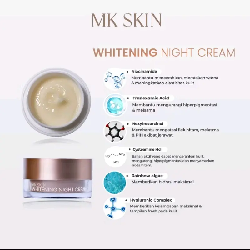 (READY STOK) MK SKIN MAHARANI KEMALA SKINCARE Whitening, Acne, Melacare skin basic untuk merawat dan menghilangkan flek hitam pada wajah mengencangkan wajah 8