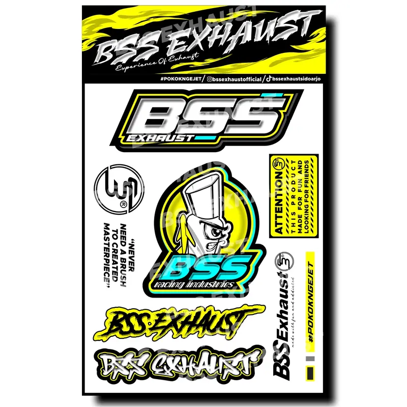 STICKER PACK BSS EXHAUST TERBARU 0