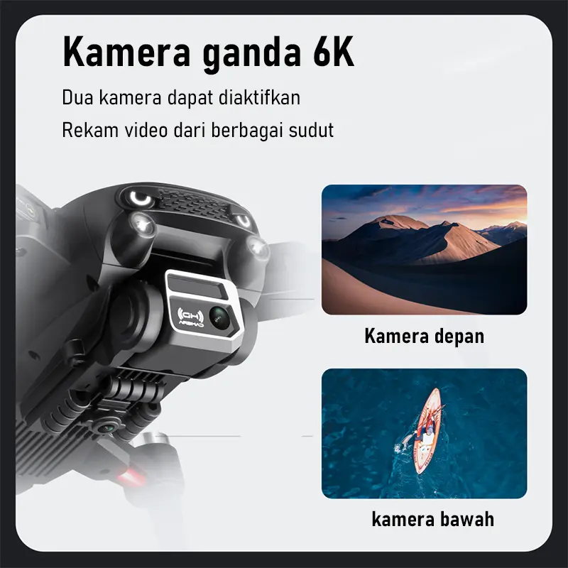 Drone Besar Unggulan-dengan Kamera Ganda-Pesawat Remote Control-Fotografi Udara-Drone Definisi Tinggi 6K 1