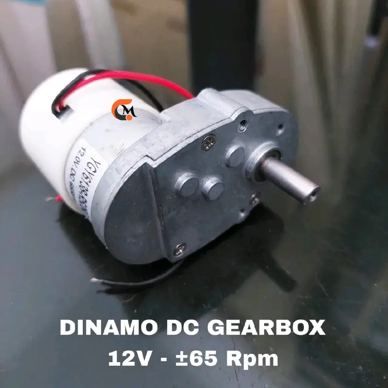 Dinamo DC 12V 65 Rpm Speed Reduction Gearbox Gear DC 12V 0