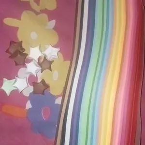 DIY 540pcs Lucky Star Kertas Craft Crafting Stuff Kertas Strip Quilling Paper Gradient Color Origami Kertas Bintang