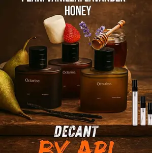 Decant parfum Octarine 3 series terbaru (boujee fluff, elixir homme, dan elixir one) eau de parfum 100% ori, tersedia 5ml dan 10ml.