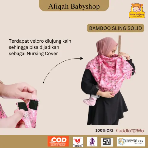 bamboo sling cuddleme / ringsling / gendongan bayi samping 4