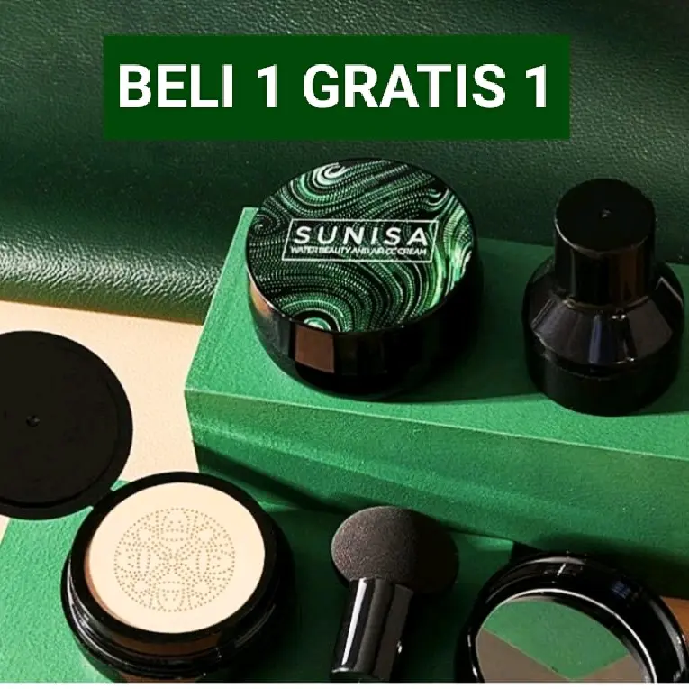 Beli 1 Dpt 2 Pcs Bedak sunisa cushion yang waterprof dan tahan lama pupur bedak murah 0