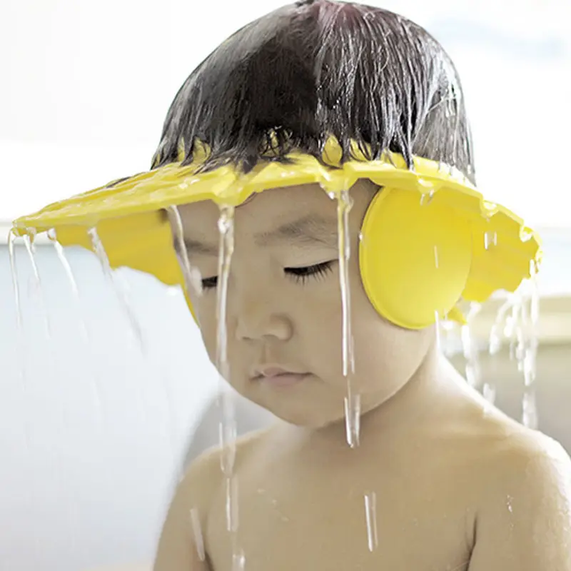 Adjustable Shampoo Shower Cap, Waterproof Shampoo Cap To Protect Ears and Eyes From Water, Baby Bath Accessories