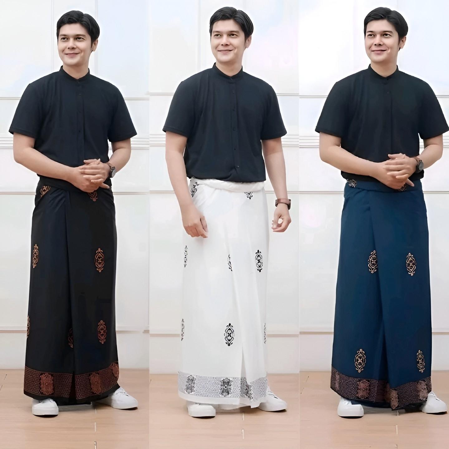 TERLARIS 3pcs 90rb Sarung Batik Dewasa Sarang Tawon Katun Polly Super Viral Kekinian Motif Sarwon Muslim Pria Remaja Santri Hitam Nyaman Santri