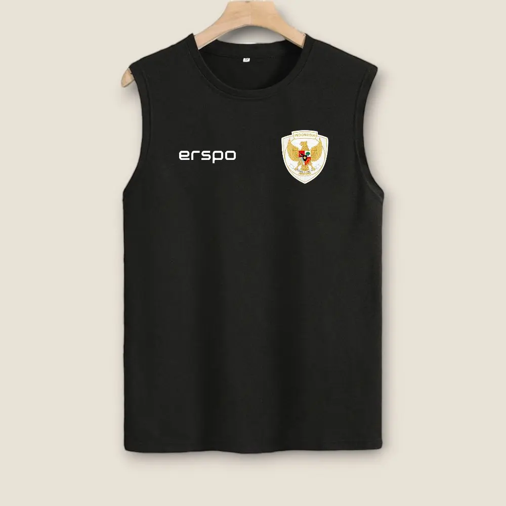 Setelan Jersey Singlet Baju Latihan Timnas Indonesia Terbaru Pakaian Set Celana Kaos Tanpa Lengan Tanktop Dewasa Unisex Premium Sport Atasan Olahraga Volly
