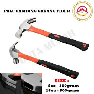 Palu Kambing Claw Hammer 8 Oz 16 Oz Martil Cungkil Paku Gagagng Fiber 8oz