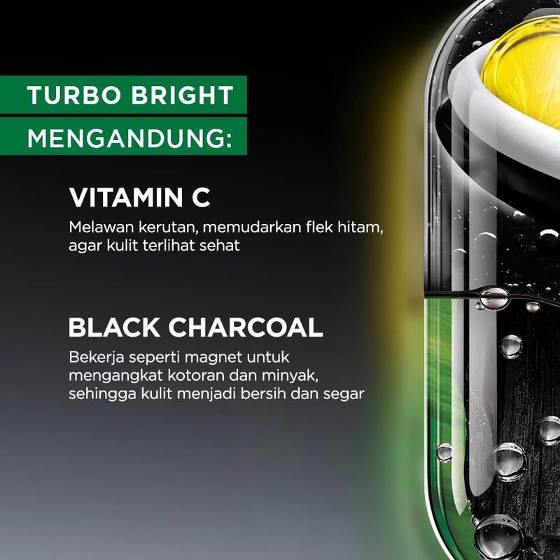 Garnier Men Turbo Bright Super Duo Foam 100ml / 50ml Skin Care Sabun Cuci Muka Pria Mengangkat Kotoran dan Mencerahkan 2