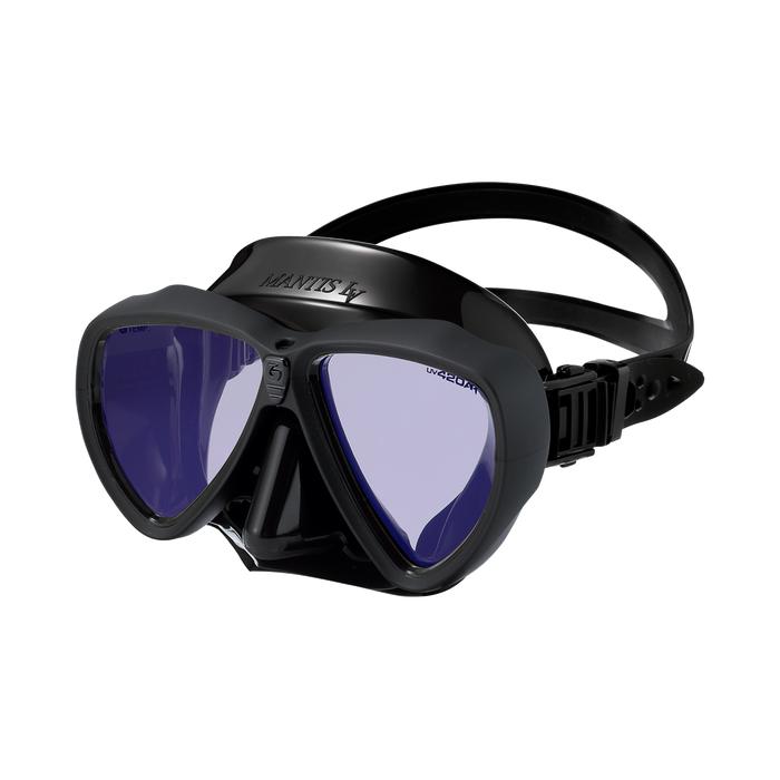 Diving Mask Gull Mantis LVR UV420+AR Black Silicone Rubber Black