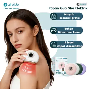 Airuidu GSS03 Alat pijat wajah Face Massage Gua Sha Alat Pijat Elektrik Perawatan seluruh tubuh Minyak esensial gratis Batu Bian Stone Alami