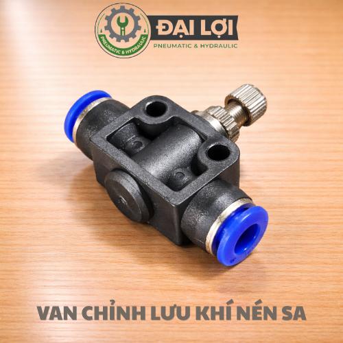 Van Chỉnh Lưu Khí Nén SA - Van Tiết Lưu 2 Đầu Ghim Ống, Cút Nối Hơi, Linh Kiện…