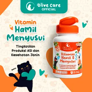 Olive Care Vit Kucing HAMIL & MENYUSUI untuk Produksi Asi, Perkembangan Bayi, Multivitamin Induk Kucing dan Menjaga Nafsu Makan