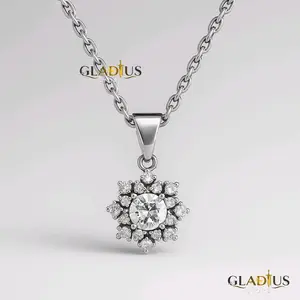 Kalung Titanium Model Nuri Silver Dengan Liontin Salju Permata Silver Pria Wanita Anti Karat Terbaru Cantik Aksesoris Fashion Jewelry Chain Necklace Elegan Perhiasan