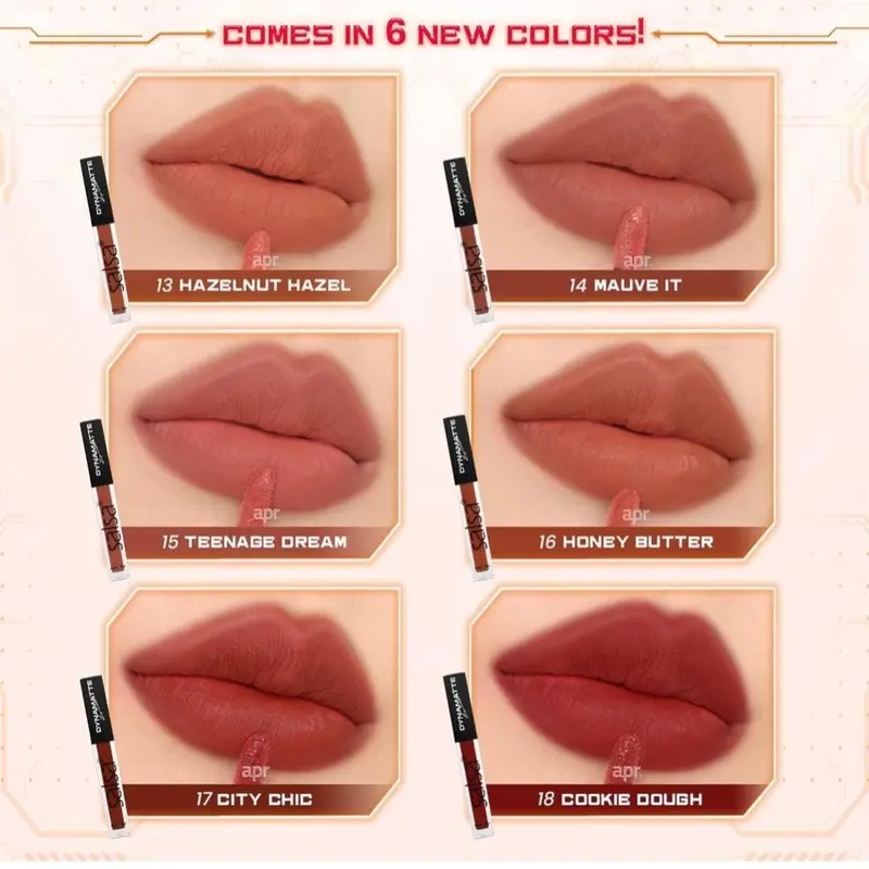 SALSA Dynamatte Lip Cream/Matte Long Lasting. paket make 1 set lenfi cosmetic 2