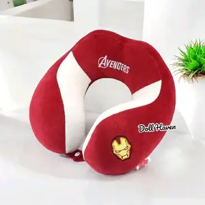 Bantal Leher Dewasa Karakter Avangers Superhero Lembut Halus Bantal Leher Mobil Kantor Travel Car