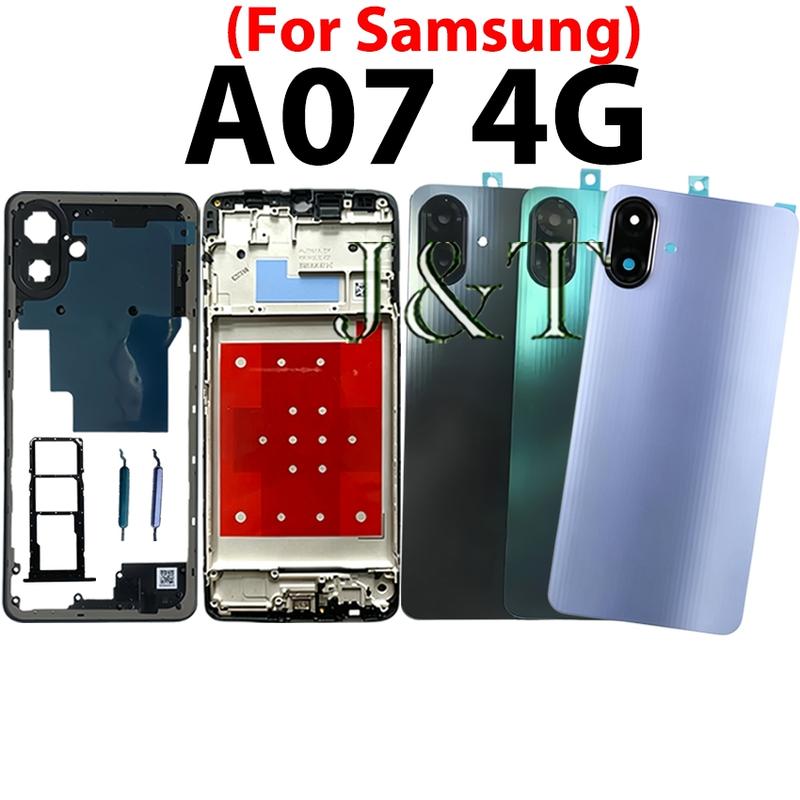 Phụ tùng cho Samsung Galaxy A07 4G A075: khung viền trước màn hình , nắp pin…