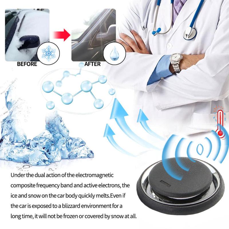 New Electro Ice Melting Deicer Solar Power Supply Winter Car Antifreeze Molecular Snow Remover Portable Air Freshener 2