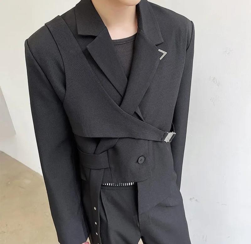 blazer 2in1 harajuku korean style keren Tangan Panjang 1