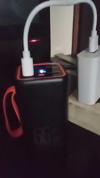 Product Review of powerbank ip  60000mAh ori 66W Super Fast Charging dengan LED Display dan 3 Port Keluaran USB  4 Hitam Charger Powerbank Jam Plastik Putih lightning usb 3.0 power bank 60000 original from S**, 0