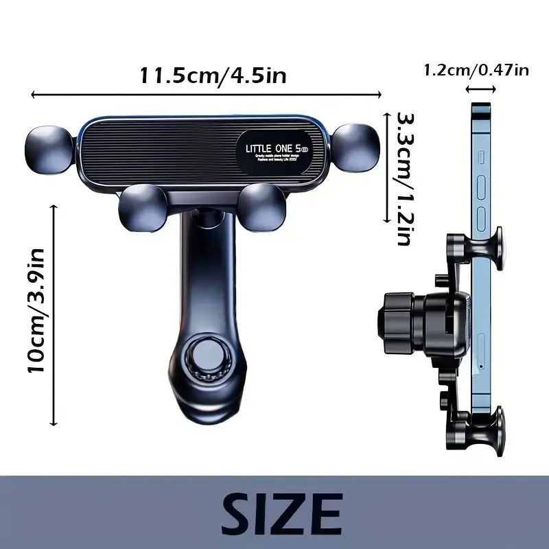 Giá Đỡ Điện Thoại Di Động Xoay 360 ° Cho Xe Hơi, Giá Đỡ Điện Thoại Trọng Lực 2024 Mới, Kẹp Điều Hướng Cửa Thoát Khí Đặc Biệt 8