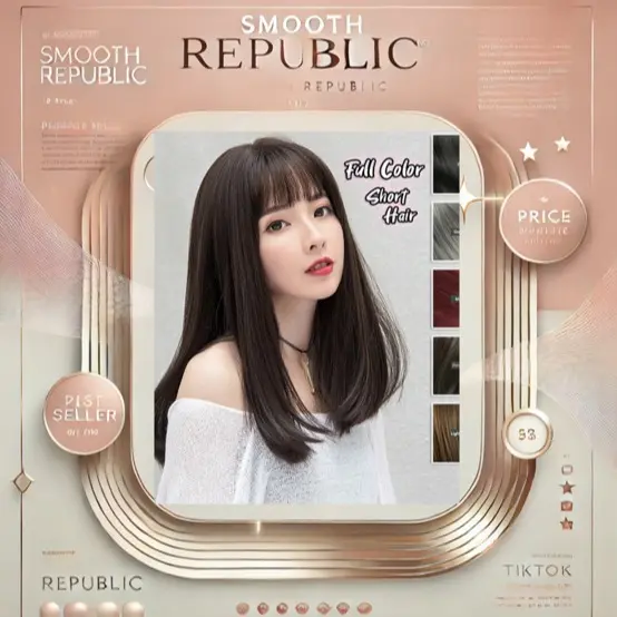Wig Full Lace Rambut Palsu Wanita Panjang Berponi ( COD - READY STOK ) Korean Version Wig Long Half High Quality WIG1, 578 //789 Hairclip Black Gold