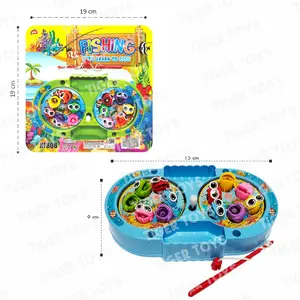 KF808 KOLAM DOUBLE MAINAN PANCING IKAN KUNCI PUTAR MAINAN PANCING IKAN MAGNET MAINAN FISHING GAME MAGNET DUAL KOLAM