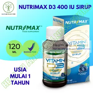 NUTRIMAX VITAMIN D3 400 IU SYRUP SIRUP 120 ML