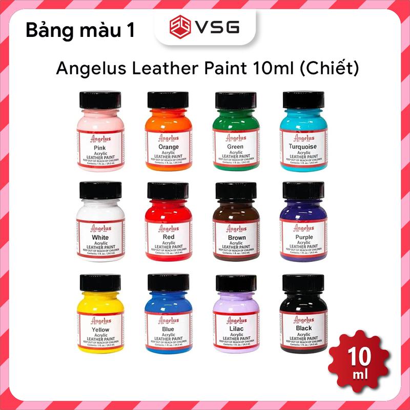 Màu custom giày Angelus Leather Paint (Chiết) USA 10ml - Bảng 1