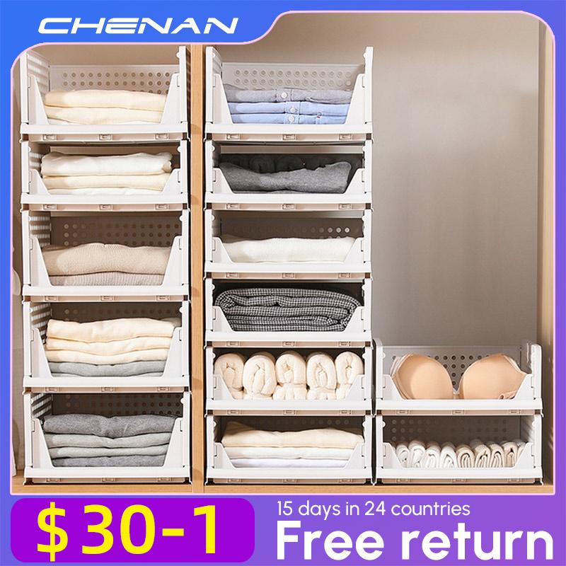 Layered Wardrobe partition storage rack drawertype foldable cabinet ...