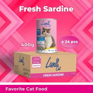 Luna Cat Food Fresh Sardine 400gr - isi 24pcs