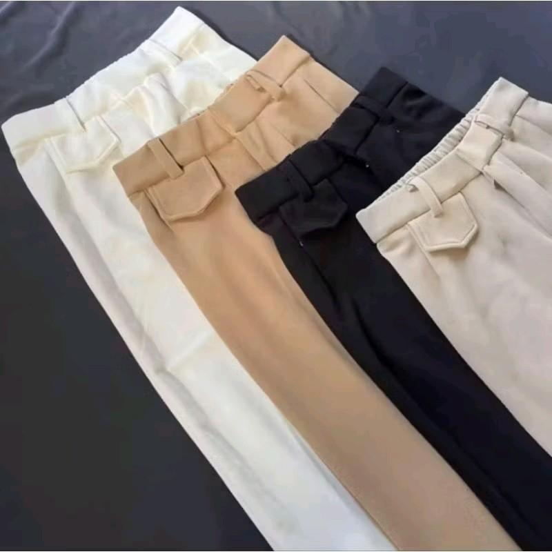ORO PANT - CELANA PANJANG WANITA HIGHWAIST - LOOSE PANT TROUSERS ANTI KUSUT Kulot Nyaman 3