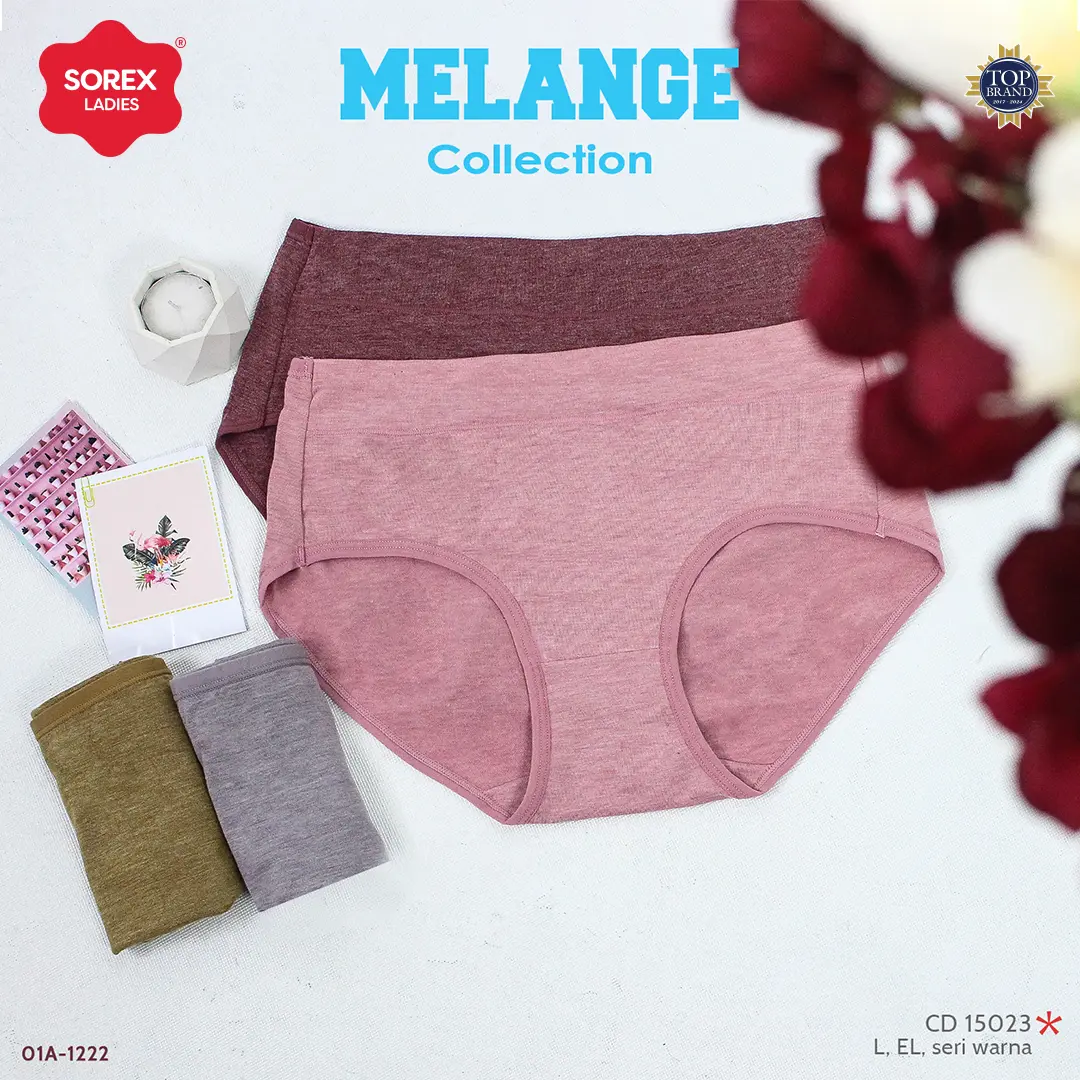 Sorex CD Basic Midi Wanita Melange Collection 15023 Celana Dalam Harian Wanita Viskosa