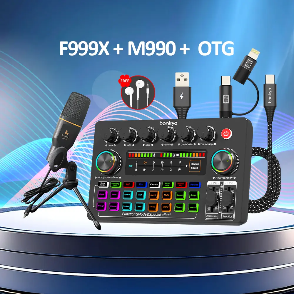 F999X+M990+2in1 OTG   (Free Headset) Black