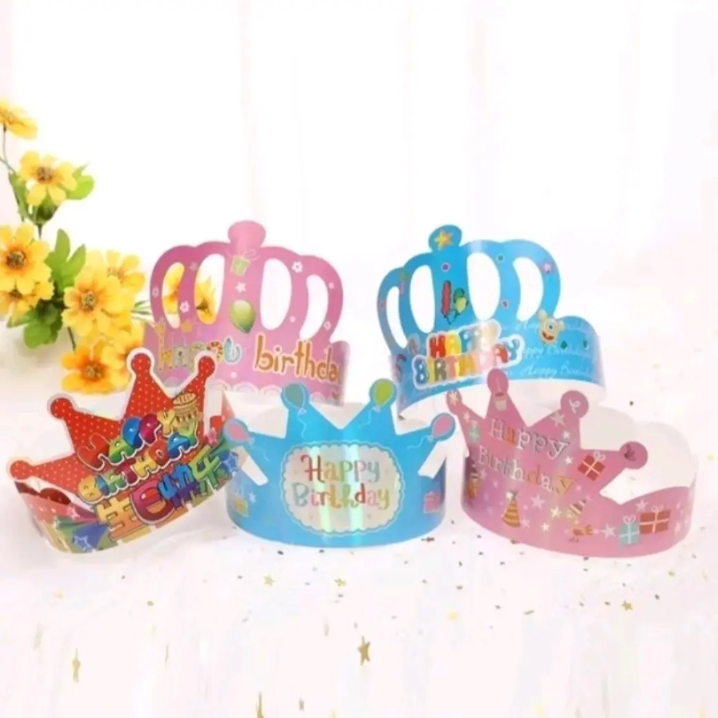 Topi Mahkota Ulang Tahun Anak-Anak - 1 Pcs - Aksesoris