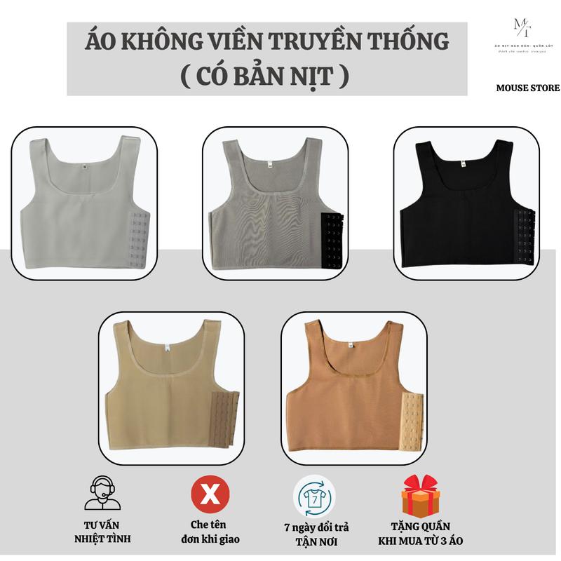 Áo Nịt Tomboy loại Không Viền [MUA ÁO 4 TẶNG 1 ÁO ]  [Mua 3 TẶNG 2 QUẦN LÓT ] - Áo hạn chế lộ tốt dành cho tomboy sb trans