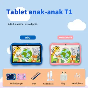 Mainan Belajar Anak-anak T1 Multifungsi Tablet Prasekolah AI Terintegrasi Bahasa Inggris-Indonesia Perawatan Mata Permainan Menyenangkan Memori Cukup Harga Murah