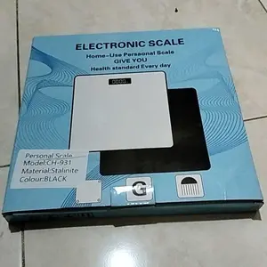 CHAMPS Timbangan Digital Berat Badan CH-911/521/531 | LCD Display Premium Kaca Tempered Max 180kg Material ABS + Baterai AAA