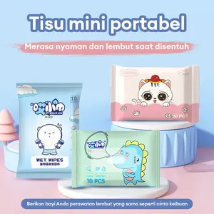 HARGA 1 PCS TISU BASAH BAYI TRAVEL SIZE WET WIPES ISI 10 LEMBAR