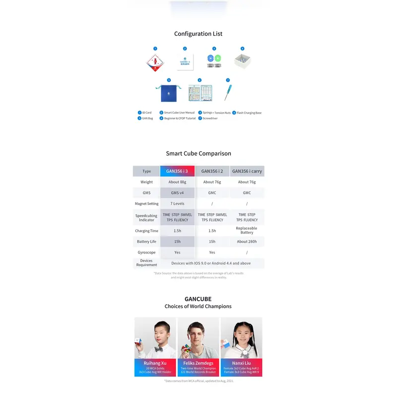 Khối lập phương thông minh GAN 356 I3 chuyên nghiệp, đồ chơi ứng dụng Bluetooth , câu đố trẻ em, đồ chơi giáo dục, quà tặng 7
