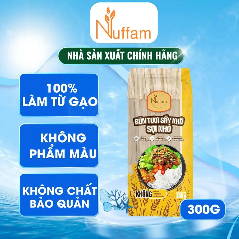 Bún Tươi Sấy Khô 400gr - Chính Hãng Nuffam - Thơm Ngon, Làm Hoàn Toàn Từ Gạo 2