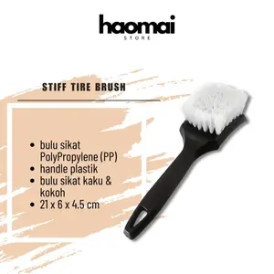 Stiff Tire Brush Sikat Detailing Pembersih Roda Ban Mobil Motor Fender Karpet Slebor
