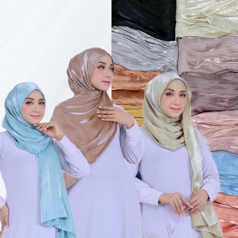 Product Introduction of PASHMINA SHIMMER SILK PREMIUM | HIJAB SHIMMER SILK HIJABEST Kerudung Muslim 1