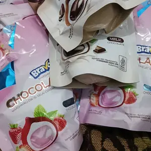 paket 60 pcs bravo marsmallow chocoball 12 pack isi 60 pcs