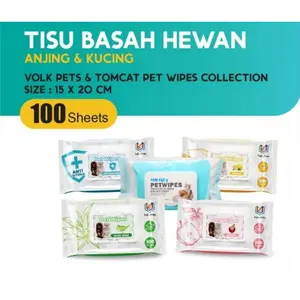 All BRAND - Dog & Cat Wet Wipes Pet / Tisu Tissue Basah Anjing Kucing Shinecoat Volk Pets Noona ME