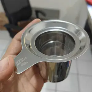 One Two Cups Filter Saringan Teh Reusable Tea Coffee Infuser Strainer Stainless Steel Kitchenware Cangkir