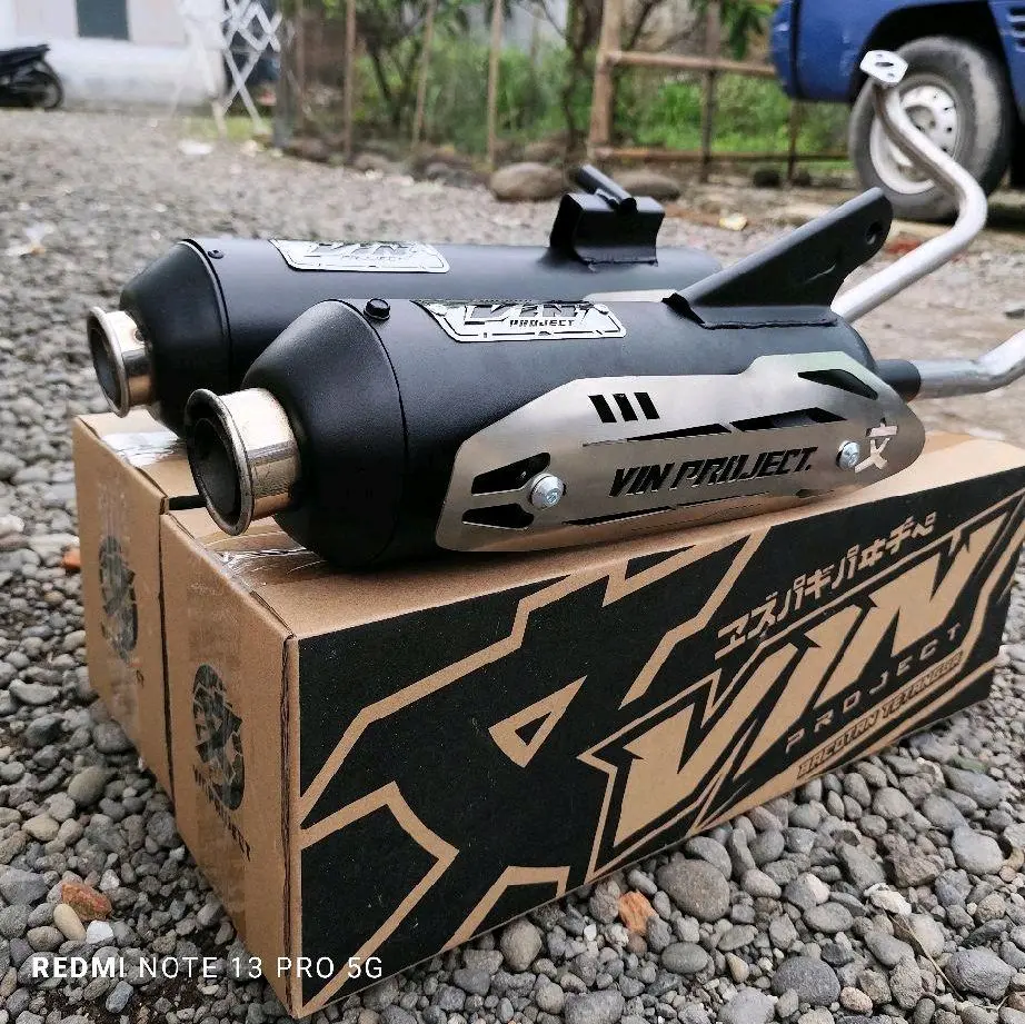 Knalpot Moncong KENOCHI ORIGINAL VIN PROJECT fullsistem Beat scoopy vario 125 vario 150 mio nmax aerox pcx standar racing bass adem Baud Baut Mesin Motor Motorcycle Slincer